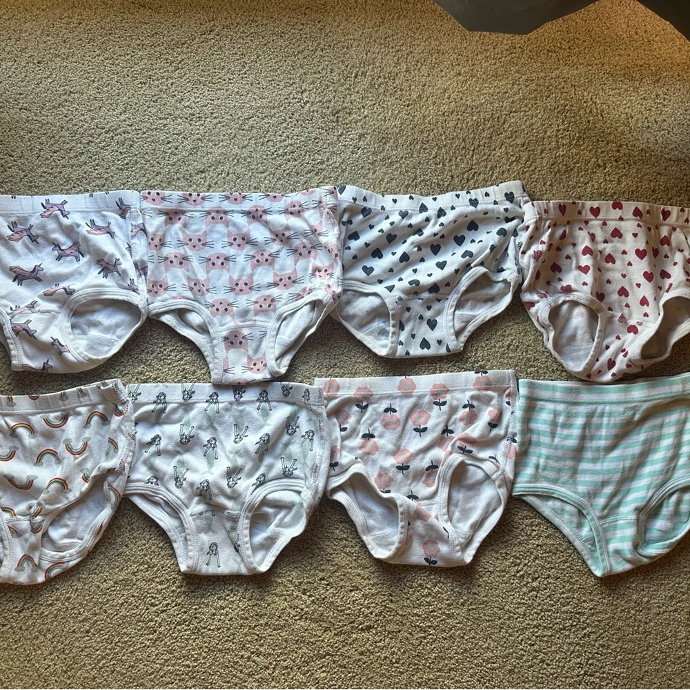 Hanna Andersson Kids Underwear Set - White, Pink, Blue